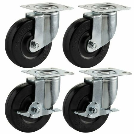 COOKING PERFORMANCE GROUP 4 3/4in Range Plate Casters, 4PK 351CASTER4